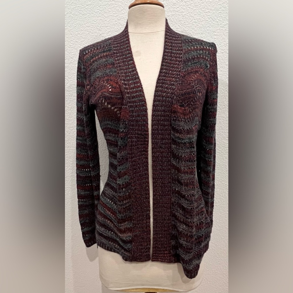 Belldini‎ open front copper colored cardigan.